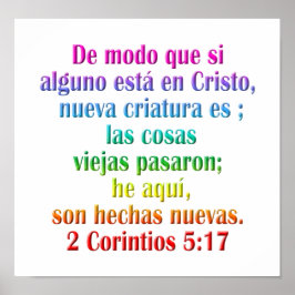 Póster 2 Corintios 5:17 Español