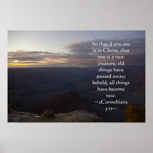 Póster 2 Corintios 5:17 Poster (Frente)