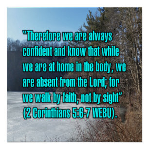 Póster 2 Corintios 5:6-7 WEBU