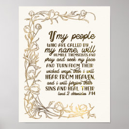 Póster 2 Crónicas 7:14 Si Mi Pueblo Reza