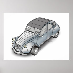 Póster 2 CV Citroen