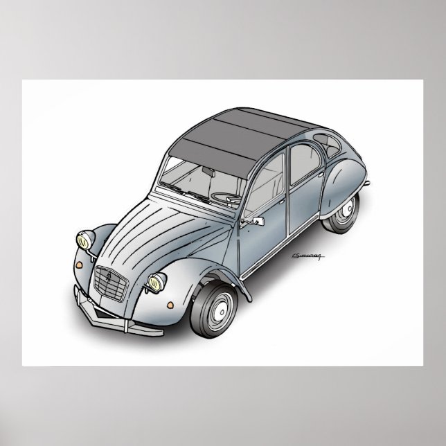 Póster 2 CV Citroen (Frente)