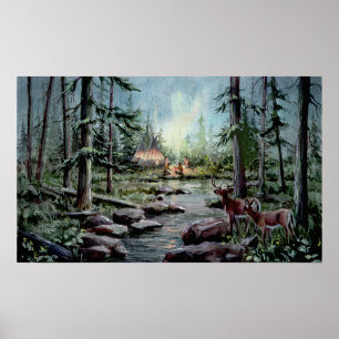 Póster 2 DEER WATCH, por SHARON SHARPE