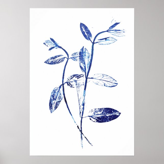 Póster 2 folletos de miel azul marino artes (Frente)