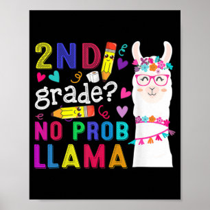 Póster 2° Grado No Prob Llama Profesor De Vuelta A La Esc