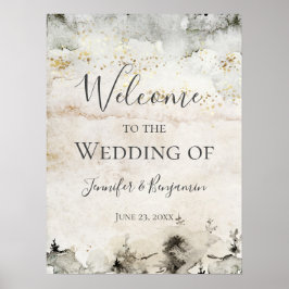 Póster #2 Montaña alpina bienvenida a nuestro Boda |