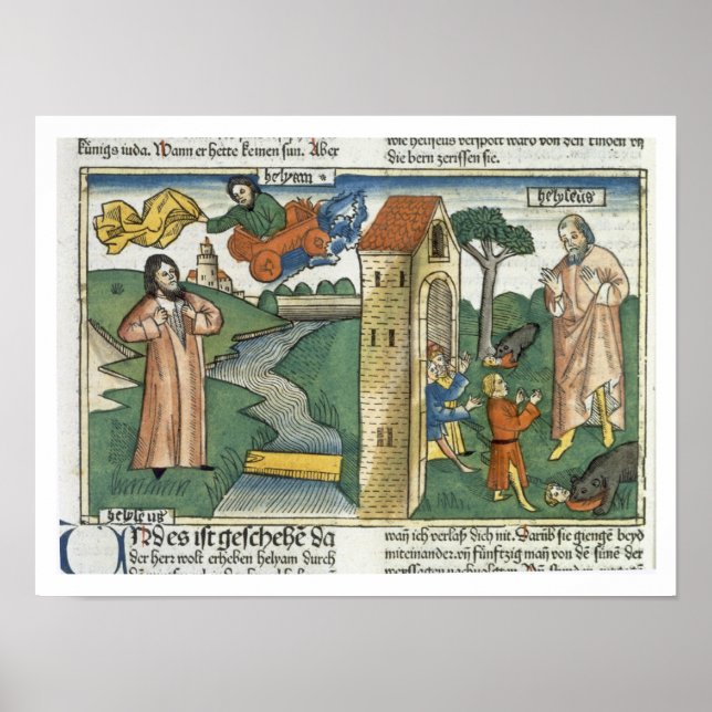 Póster 2 Reyes 2 1-24 Elías sube al Cielo en un torbellin (Frente)