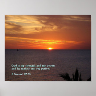 Póster 2 Samuel 22:33 Sunset