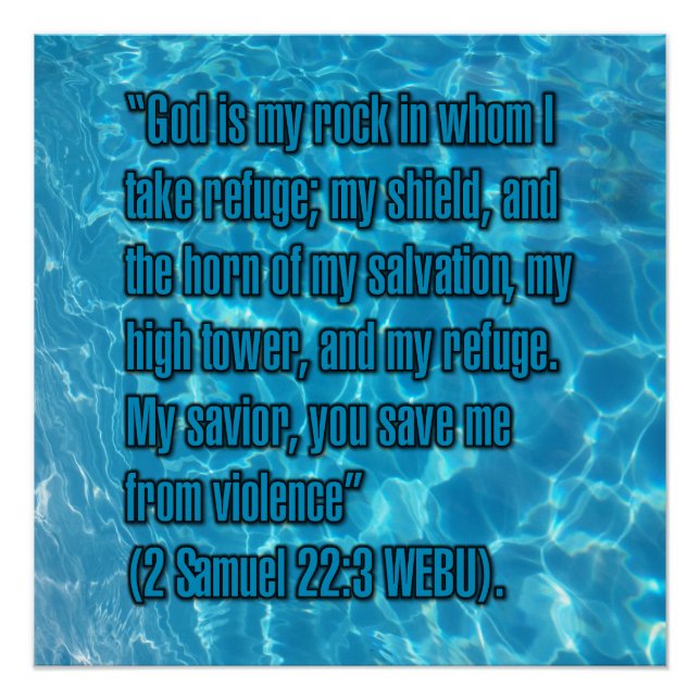 Póster 2 Samuel 22:3 WEBU (Anverso)