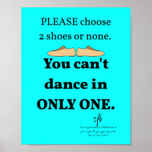 Póster 2 Shoes o ninguno Cyan Dance Studio