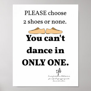 Póster 2 Shoes o ninguno White Dance Studio