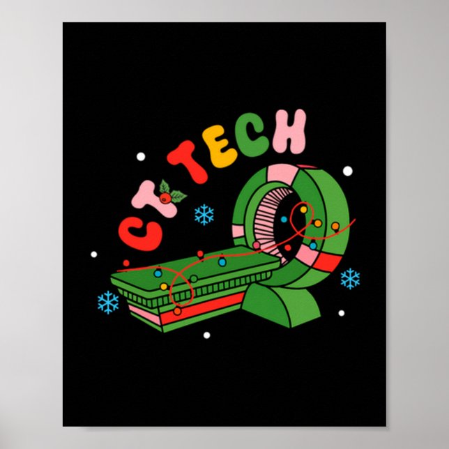 Póster (2 Sided) Santa's Favorite Ct Tech Christmas Techn (Frente)