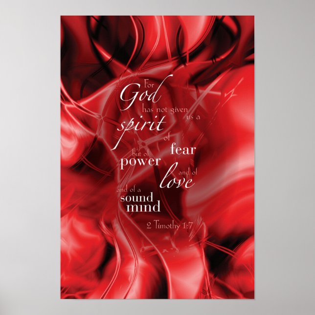 Póster 2 Timothy 1:7 (Frente)