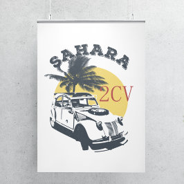 Póster 2cv Deux Chevaux Sahara Offroad Oldtimer