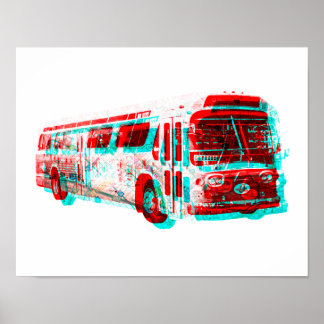 Póster 2D AC Tranvía Bus Old School