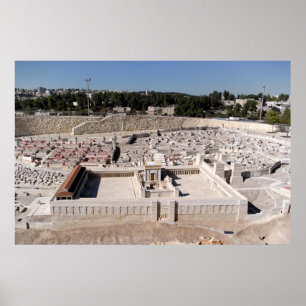 Póster 2do Beis HaMikdash (templo santo en Yerusalem)