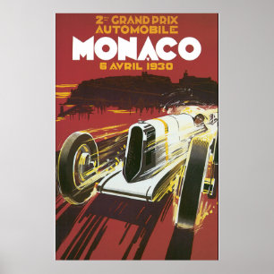 Póster 2do Poster del viaje del vintage de Grand Prix