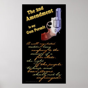 Póster 2nd amendment Gun Permit