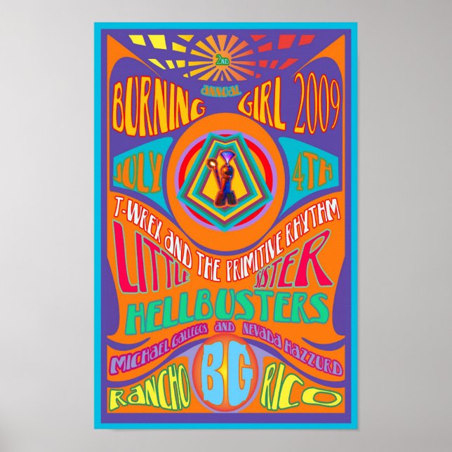 Póster 2nd Annual Burning Girl 2009 Poster (Frente)