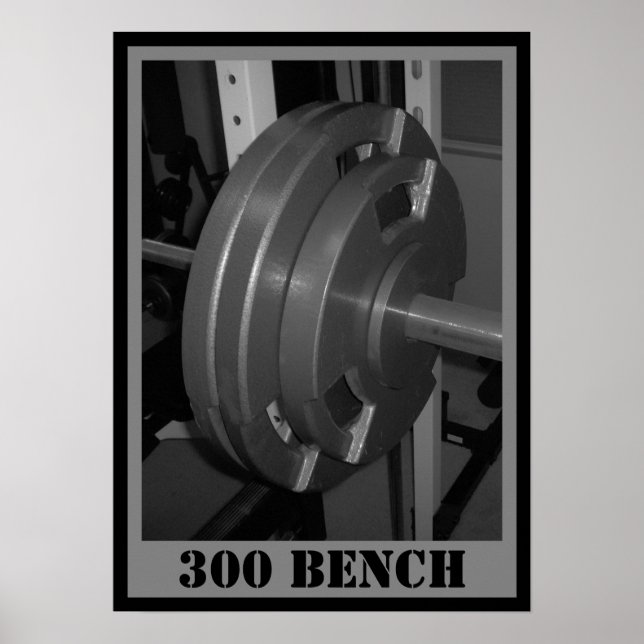 Póster 300 Poster de Halterofilia BENCH (Frente)