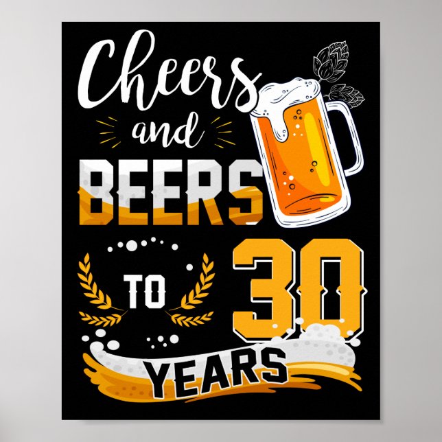 Póster 30.ª Alegría Y Cerveza Fiesta A 30 Años (Frente)