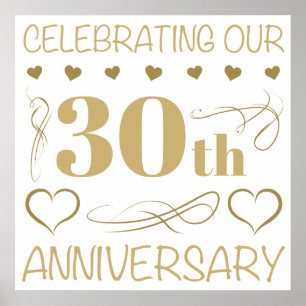 Póster 30.º Aniversario Boda