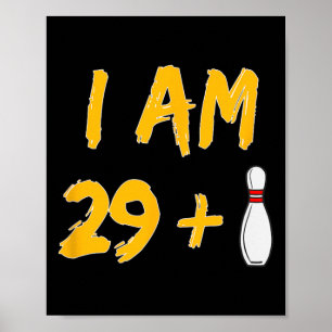 Póster 30.º Fiesta de regalo de Bowling Shirt Bowler