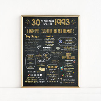 Póster 30.º Poster de natalidad de Flashback