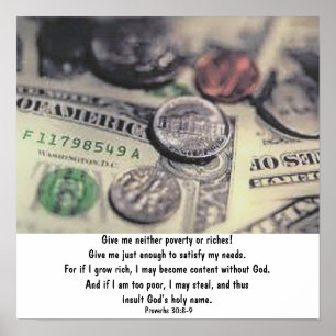 Póster 30:8 de los proverbios - 9