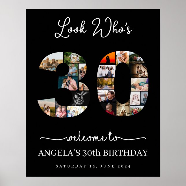 Póster 30 años de edad, fotos de 30 años (Frente)