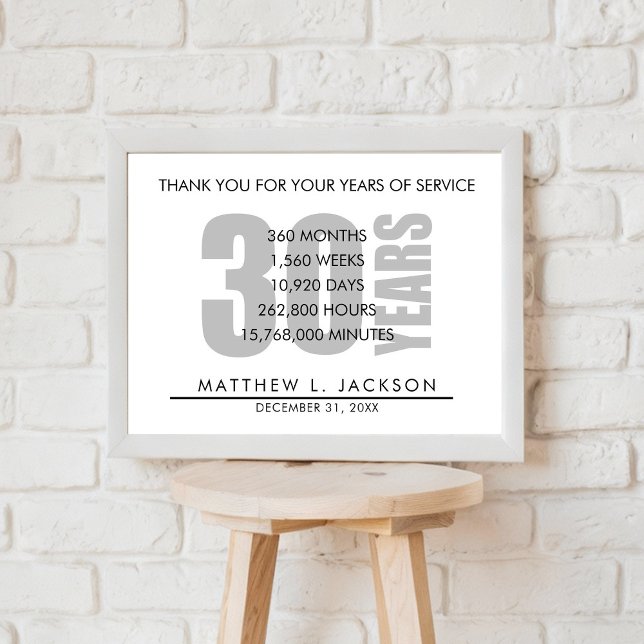 Póster 30 años de jubilación o regalo de agradecimiento a (Subido por el creador)