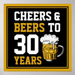 Póster 30 años de vigilia y cerveza a 30 años