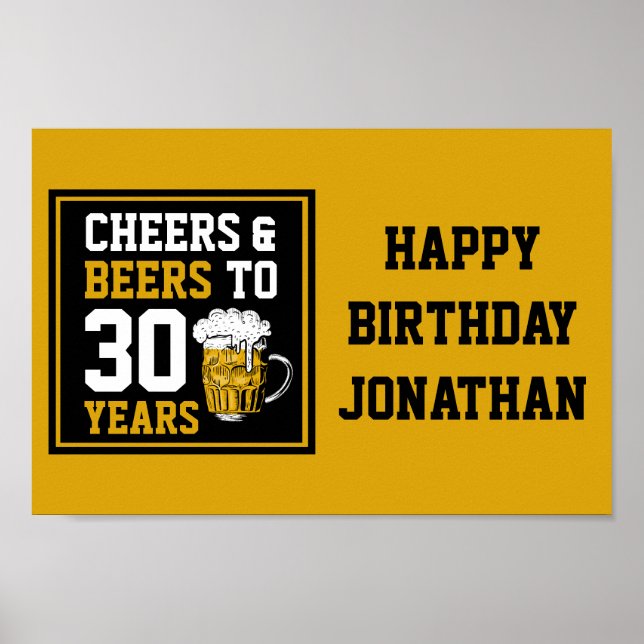 Póster 30 años de vigilia y cerveza a 30 años (Frente)