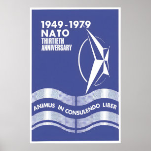 Póster 30 años NATO Animus in consulendo liber