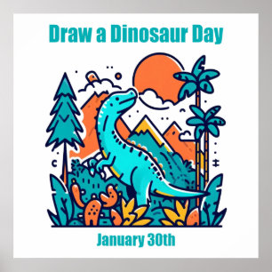Póster 30 de enero - Dibujar un Día de los Dinosaurios