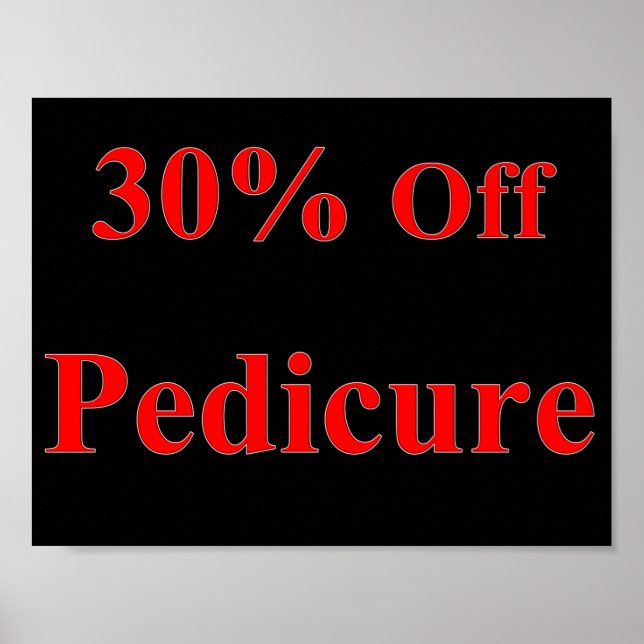 Póster 30% Off Pedicure Poster Matte (Frente)
