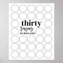 30 Razones Por Las Que Te Amamos Cumpleaños Rellen