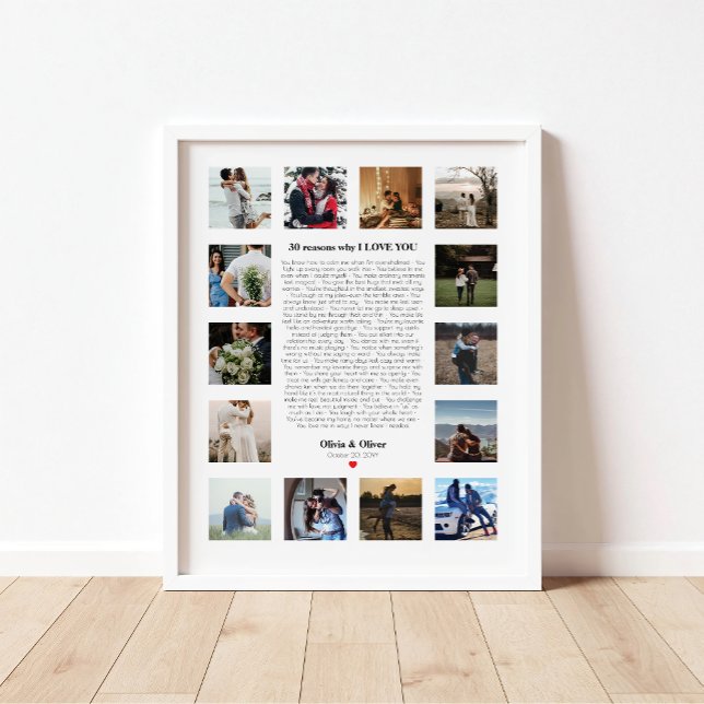 Póster 30 Razones Por Las Que Te Amo Regalo Por Esposa, N (Subido por el creador)