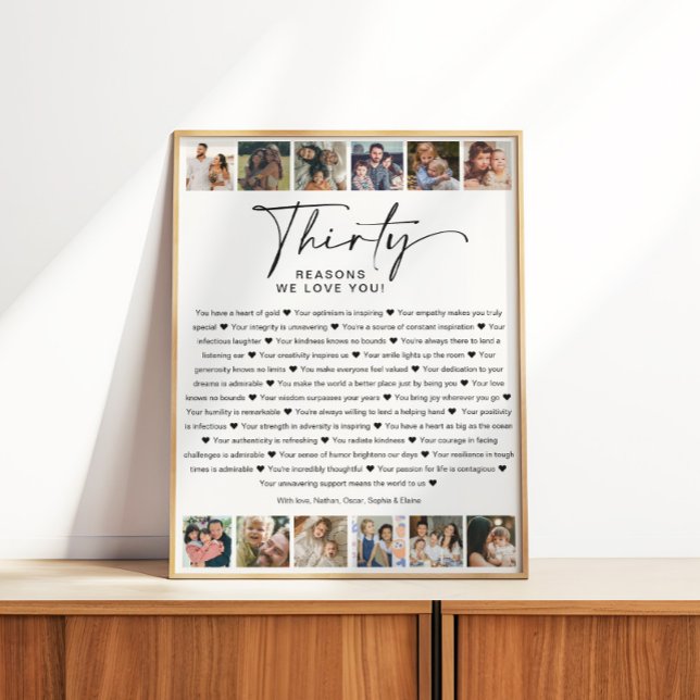 Póster 30 Razones por las que te queremos Collage de foto (Subido por el creador)