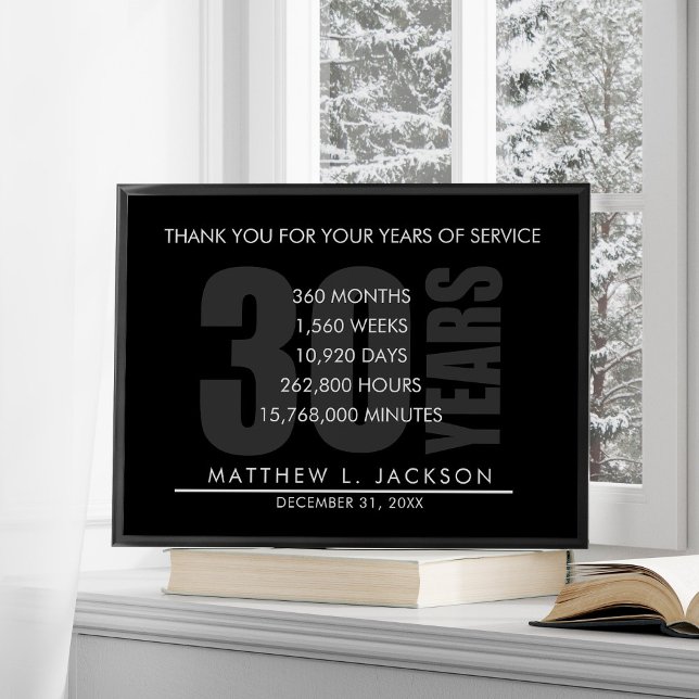 Póster 30 Years Retirement or Employee Appreciation Gift (Subido por el creador)