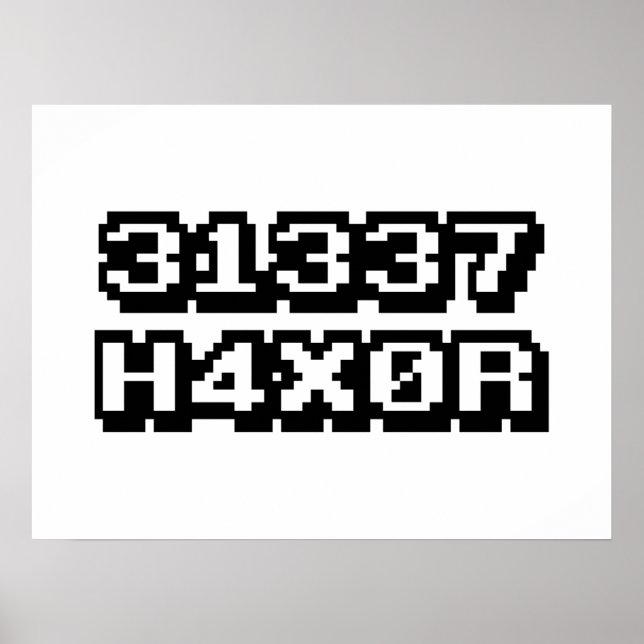 PÓSTER 31337 H4X0R (Frente)