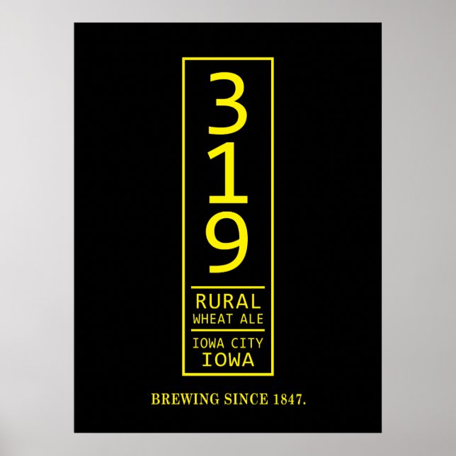 Póster 319 Poster de cerveza de trigo rural (Frente)