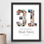 Póster 31.ª Collage de fotos número de cumpleaños 31<br><div class="desc">Celebra el 31º cumpleaños con este poster de collage de fotos número 31 personalizado. Este regalo de personalizable también es perfecto para el aniversario de los bodas. Es una gran manera de mostrar preciosos recuerdos de tu vida de boda y casada. El poster presenta un collage de fotos que capturan...</div>