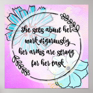 Póster 31:17 de los proverbios