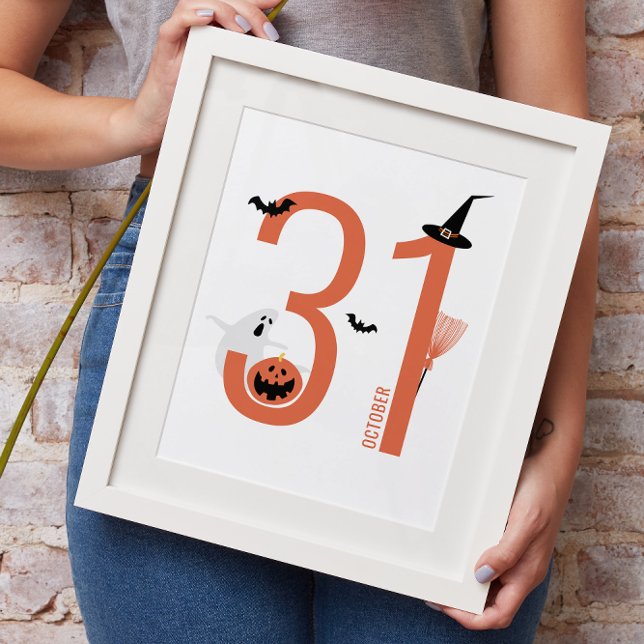 Póster 31 de octubre Halloween | Gorra de bruja fantasmal (Subido por el creador)