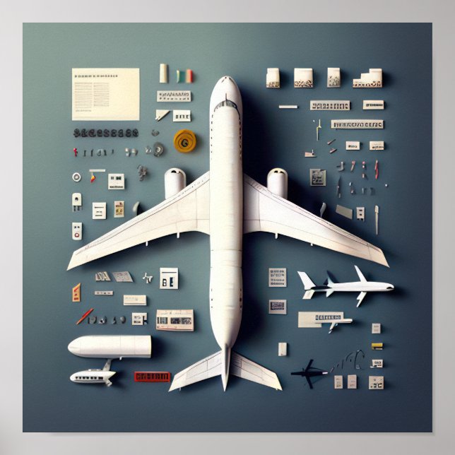 Póster 320 aviones se esparcen #1 (Frente)