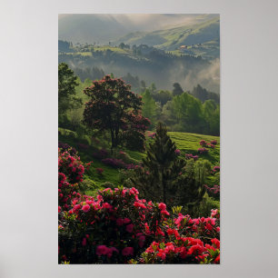 Póster 32 En El Poster De La Selva Montañosa De Primavera