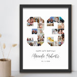 Póster 33.ª Collage de fotos número de cumpleaños 33 Pers<br><div class="desc">Celebra 33 años con este poster de collage de fotos número 33 personalizado. Este regalo de personalizable también es perfecto para el aniversario de los bodas. Es una gran manera de mostrar preciosos recuerdos de tu vida de boda y casada. El poster presenta un collage de fotos que capturan esos...</div>