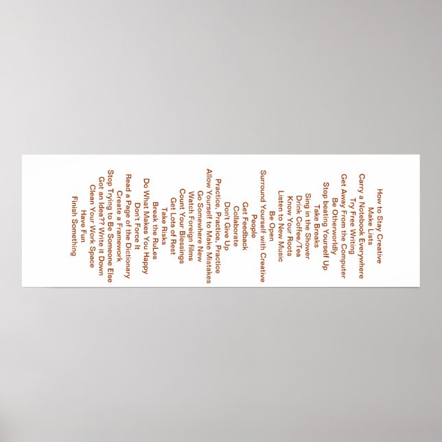 Póster 33 Formas De Seguir Siendo Creativo (Frente)