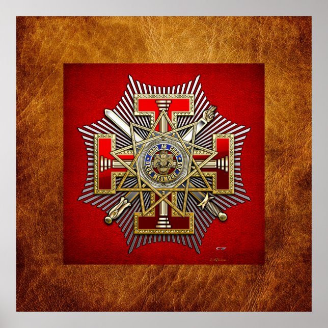 Póster 33° grado: Gran Inspector General Soberano (Frente)